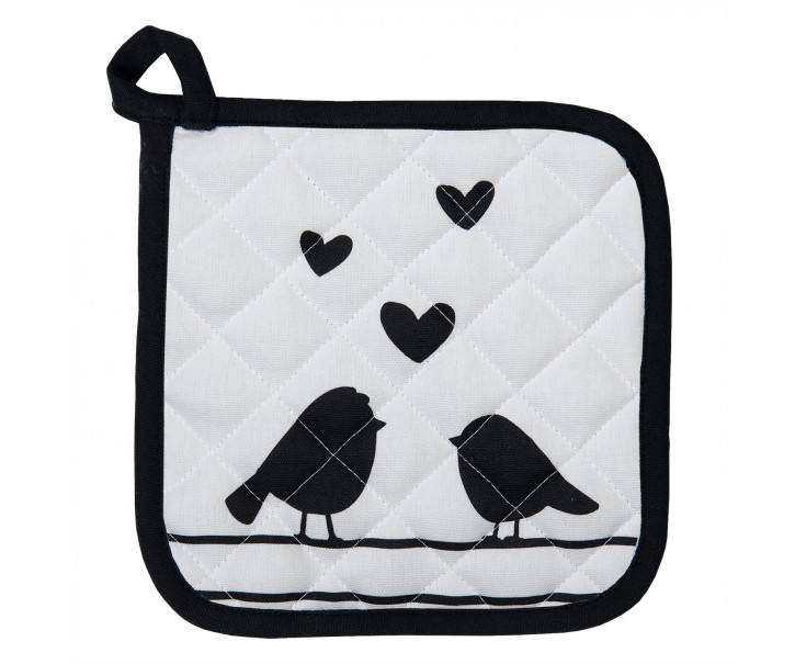 Dětská chňapka - podložka s ptáčky Love Birds - 16*16 cm Clayre & Eef
