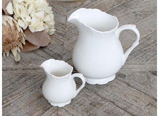 Porcelánový džbán s krajkou Provence lace - 18cm / 1.1L