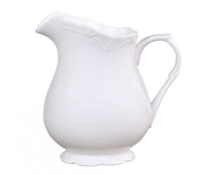 Porcelánový džbán s krajkou Provence lace - 18cm / 1.1L Chic Antique