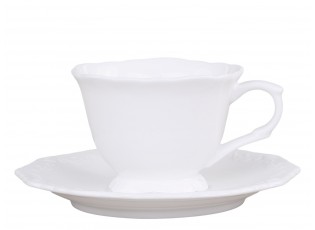 Porcelánový šálek s podšálkem na kávu Provence lace - 9cm / 0.18L