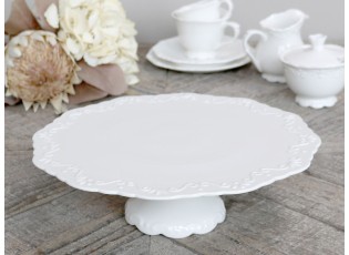 Porcelánový podnos na dort s krajkou Provence lace - Ø 28*9cm