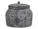 Zinková kovová vintage dóza Vire s víkem - Ø15*13 cm Chic Antique