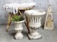 Krémový antik obal na květináč/ váza s patinou - Ø 32*42cm Chic Antique
