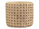 Hnědý obal na květináč s proutěným vzorem Corte - Ø 13,5*11,5cm Chic Antique
