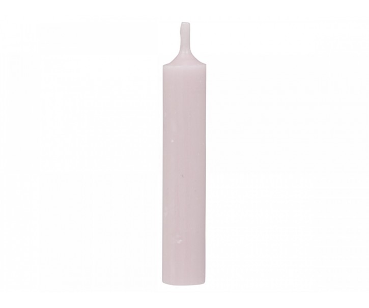 Růžová úzká krátká svíčka Short rose - Ø 2 *11cm Chic Antique