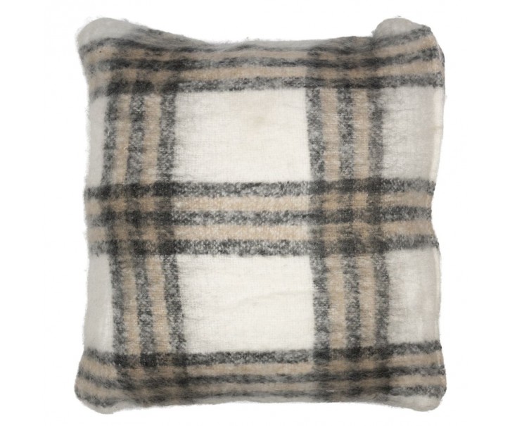 Károvaný polštář ve vlněném vzhledu wool look - 45*45*15cm Mars & More 