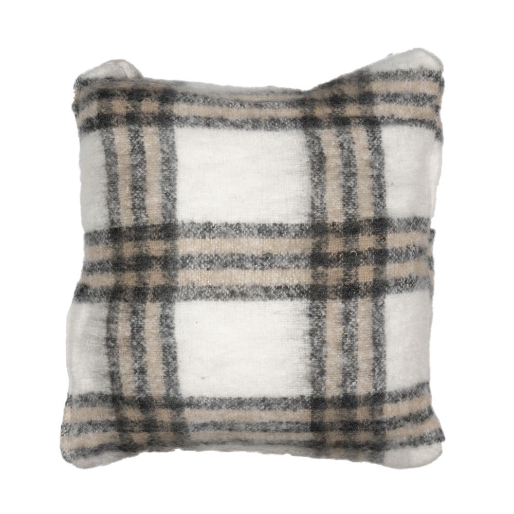 Károvaný polštář ve vlněném vzhledu wool look - 45*45*15cm Mars & More Károvaný polštář ve vlněném vzhledu wool look - 45*45*15cm Mars & More