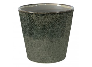 Zelený dekorační obal na květináč Mion XL - Ø 19*18 cm