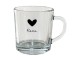 Skleněný hrneček Love - 11*8*9 cm / 250 ml Clayre & Eef
