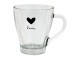 Skleněný hrneček Love - 11*8*10 cm / 200 ml Clayre & Eef