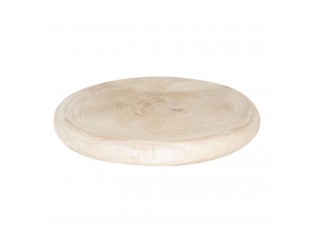 Světlá přírodní hnědá dřevěná podložka - Ø 30*4 cm