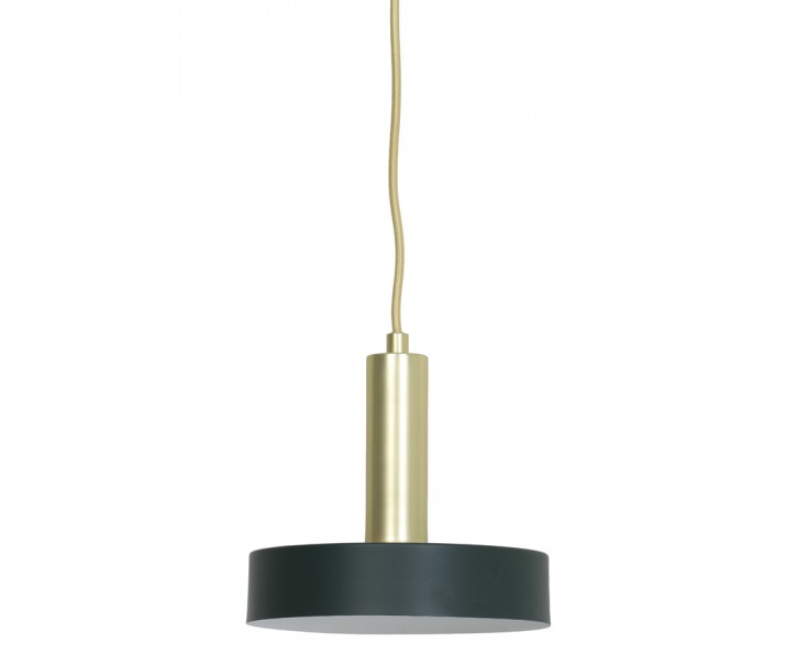 Zeleno-zlaté kovové závěsné světlo Boste - Ø 20*5 cm Light & Living