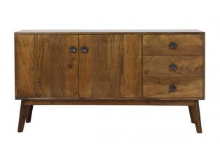 Dřevěná komoda Espita se šuplíky a dvířky - 152*40*80cm