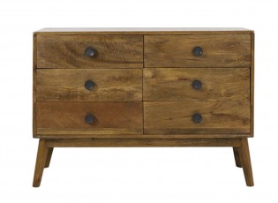 Dřevěná nízká komoda Espita se šuplíky - 114*40*80cm