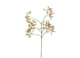 Zelená dekorační květina s jemnými růžovými kvítky - 64cm