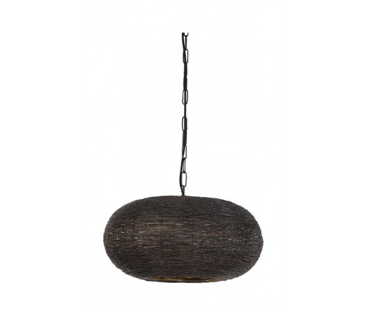Bronzovo-hnědé závěsné kovové světlo Nadra - Ø45*23cm Light & Living