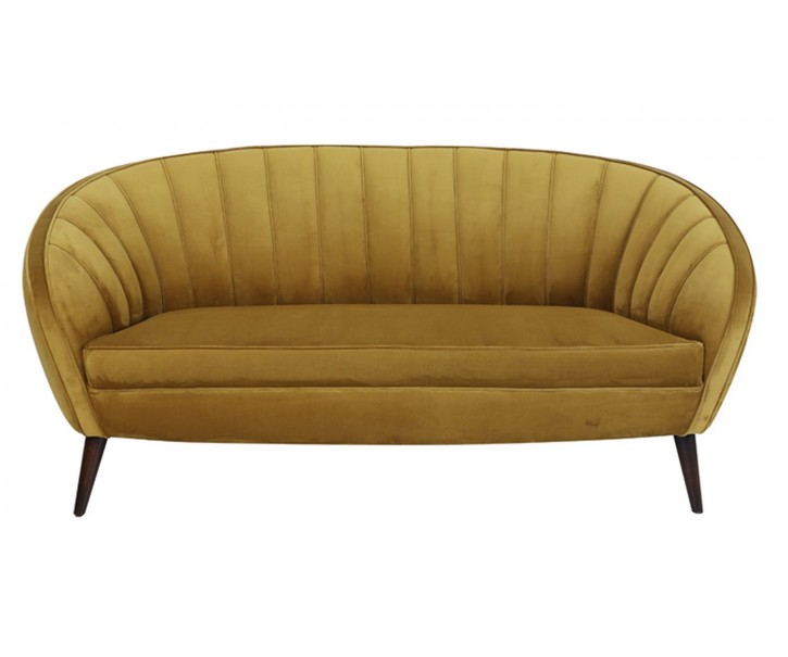 Okrová designová pohovka Almond ocher - 160*72*79cm Light & Living