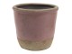 Růžovo-béžový keramický obal na květináč Pinae M - Ø 14*13 cm Clayre & Eef