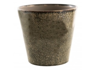 Zelený dekorační obal na květináč Mion L - Ø 17*16 cm