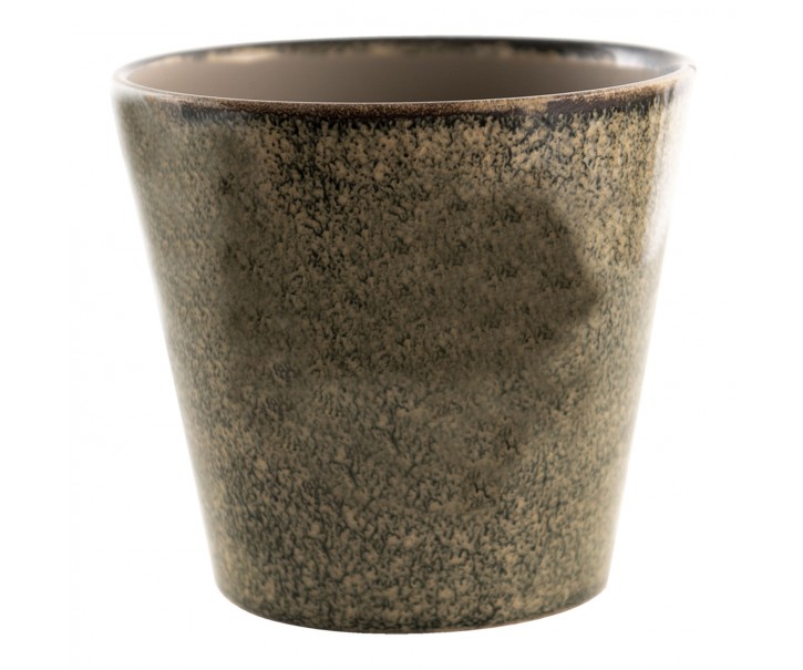 Zelený dekorační obal na květináč Mion L - Ø 17*16 cm Clayre & Eef
