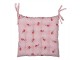 Růžový bavlněný podsedák s výplní s růžemi Dotty Rose - 40*40*4 cm Clayre & Eef