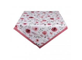 Bavlněný čtvercový ubrus s růžemi Rustic Rose - 100*100 cm