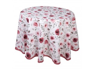Bavlněný kulatý ubrus s růžemi Rustic Rose - Ø 170 cm