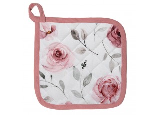 Bavlněná chňapka-podložka s růžemi Rustic Rose - 20*20 cm