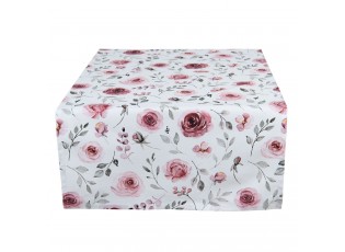 Bavlněný běhoun na stůl s růžemi Rustic Rose - 50*140 cm