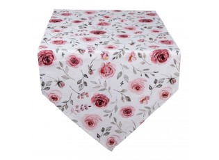 Bavlněný běhoun na stůl s růžemi Rustic Rose - 50*160 cm