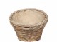 Hnědý šikmý obal na květináč s proutěným vzorem Corte - Ø 14*11,5cm Chic Antique