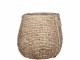 Hnědý obal na květináč s proutěným vzorem Corte I - Ø 47*45cm Chic Antique