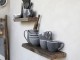 Hnědá dřevěná retro nástěnná polička Grimaud - 61*12*3cm Chic Antique