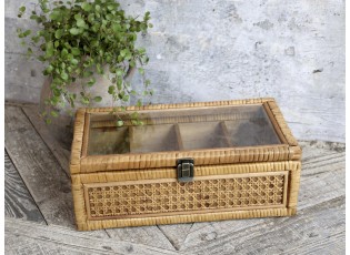 Ratanový box s bambusovým výpletem Francesca French - 36*21*13cm