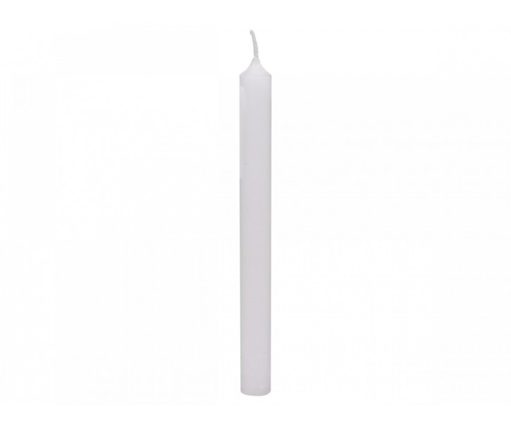 Bílá úzká svíčka Taper white - Ø 1,2 *13cm / 2.5h Chic Antique