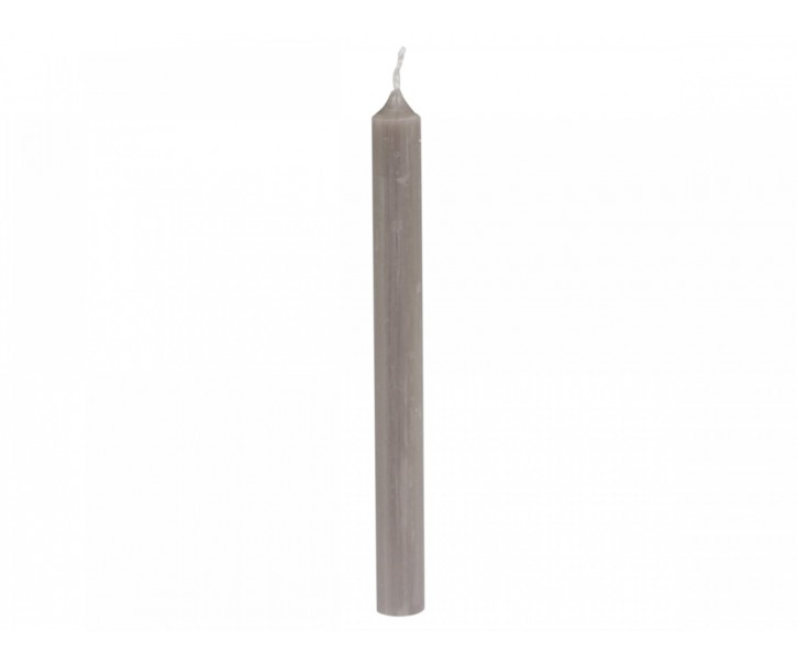Taupe úzká svíčka Taper linen - Ø 1,2 *13cm / 2.5h Chic Antique