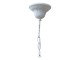 Bílý vintage ručně vyrobený lustr s kamínky Chandelié - 22*40cm/E14 Chic Antique