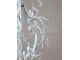 Bílý vintage ručně vyrobený lustr s kamínky Chandelié - 22*40cm/E14 Chic Antique