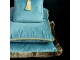 Modrý polštář se zlatými třásněmi Baby blue - 45*45*10cm Mars & More 