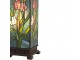 Modrá hranatá stolní lampa Tiffany s tulipány Toulipp - 24*58.5 cm/ 1*60W Clayre & Eef