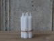 Bílá úzká krátká svíčka Short dinner white - Ø 2 *11cm / 4.5h Chic Antique