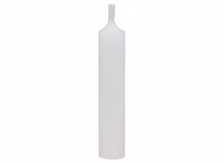 Bílá úzká krátká svíčka Short dinner white - Ø 2 *11cm / 4.5h