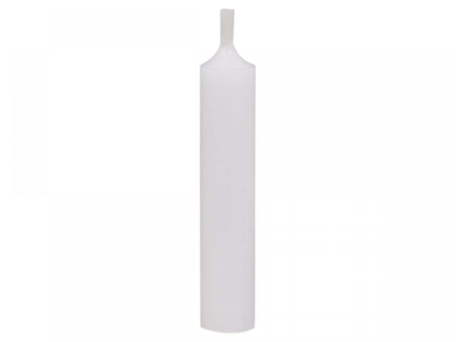 Bílá úzká krátká svíčka Short dinner white - Ø 2 *11cm / 4.5h