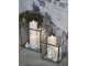 Bílá široká a vysoká svíčka na baterie Candle led - Ø 7,5 *20cm /2xAA Chic Antique