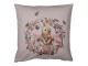 Béžový bavlněný povlak na polštář s králíčkem Happy Bunny - 40*40 cm Clayre & Eef