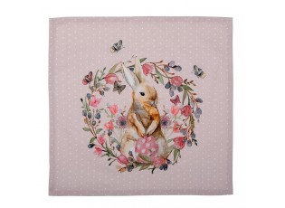6ks bavlněné ubrousky s králíčkem Happy Bunny - 40*40 cm