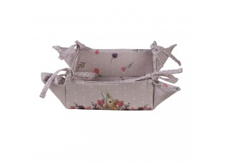 Bavlněný košík na pečivo s králíčkem Happy Bunny - 35*35*8 cm