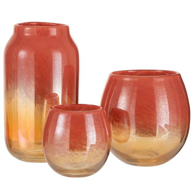 Oranžová skleněná váza /svícen Oriental orange